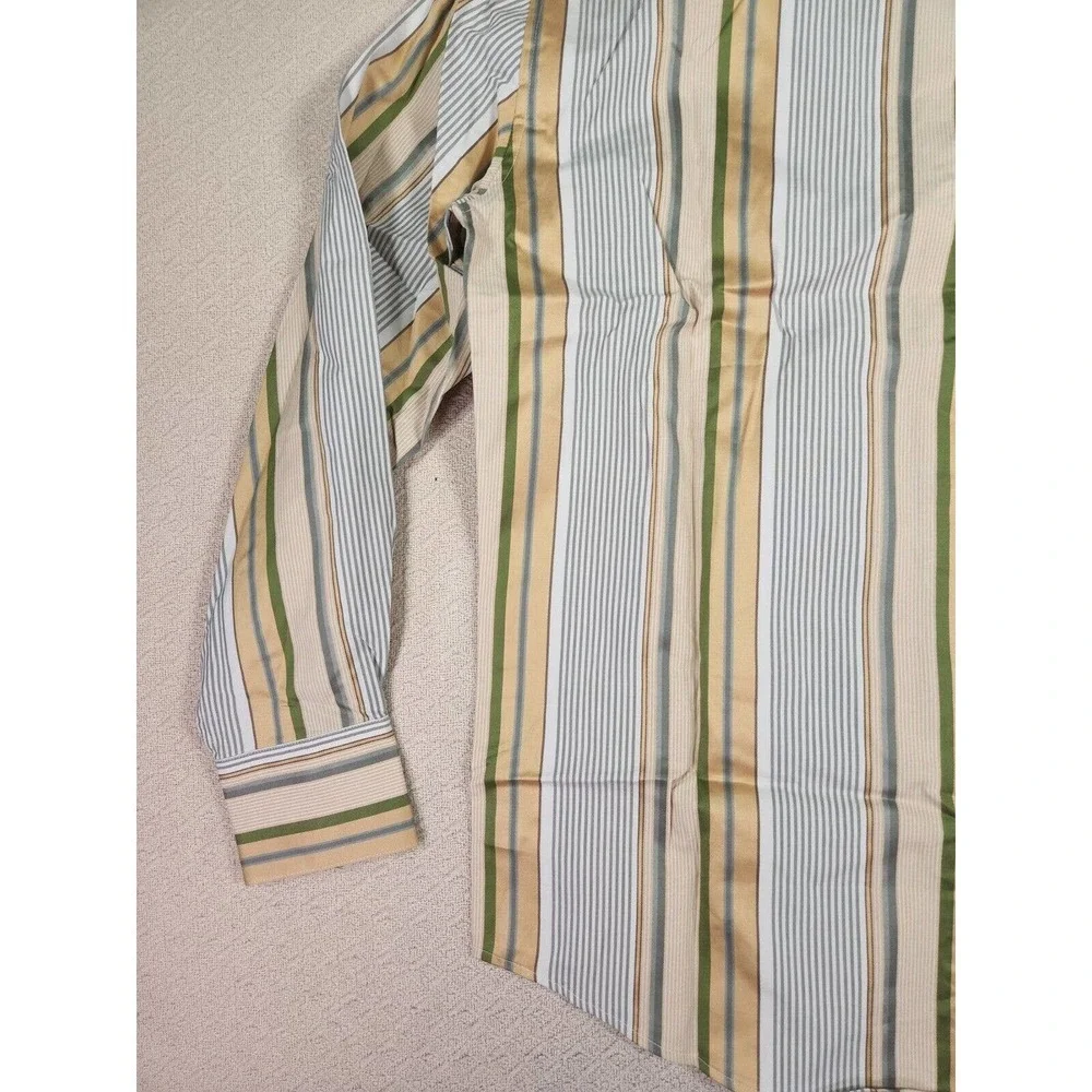 Claiborne Shirt Mens Small S‎ Modern Cotton Button Up Striped Collared NWT - Picture 12 of 12